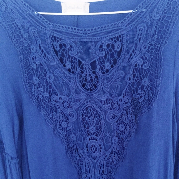 Boho Navy Blue Dress - Picture 3 of 4